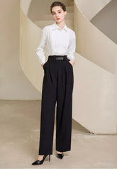 Tuxedo Long Sleeve Blouse